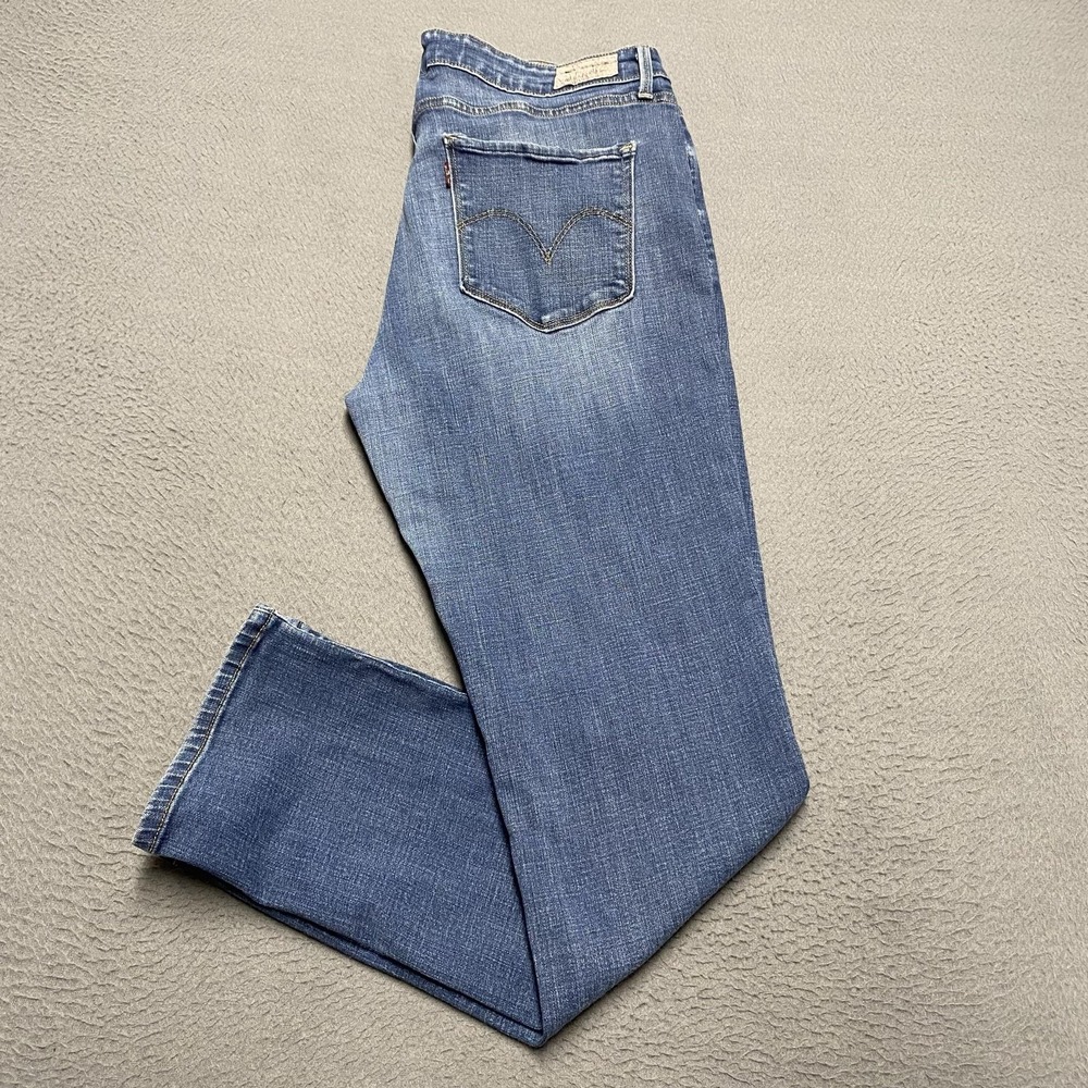 Levi's Jeans Womens 16 Blue Medium Wash Mid Rise Skinny Stretch Denim Pants